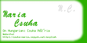 maria csuha business card